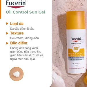 Kem Chống Nắng Eucerin Oil Control SPF50+ kiểm soát dầu1