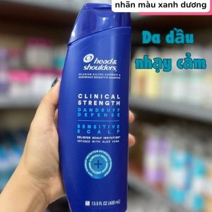 Dầu gội Head And Shoulders Clinical Strength Mỹ đặc trị gàu và viêm da đầu 400ml XANH DƯƠNG