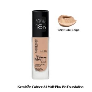 Kem Nền Catrice All Matt Plus 18h Foundation-020