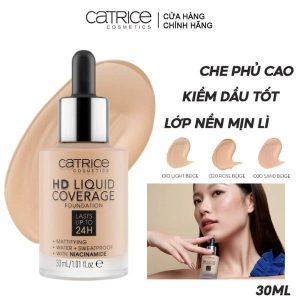 Kem Nền Che Phủ Kiềm Dầu 24H Catrice HD Liquid Coverage Foundation