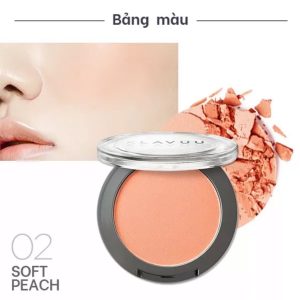 Phấn Má Hồng Klavuu Urban Pearlsation Natural Powder Blusher 02 SOFT PEACH