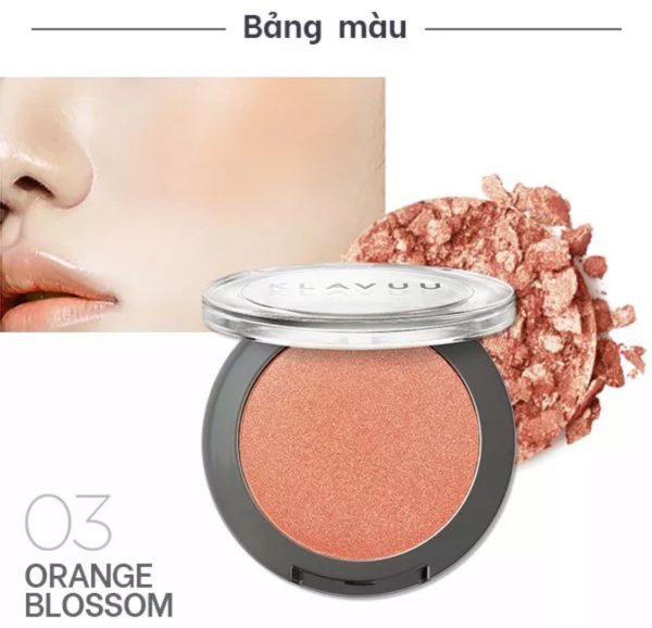 Phấn Má Hồng Klavuu Urban Pearlsation Natural Powder Blusher 03 ORANGE BLOSSOM