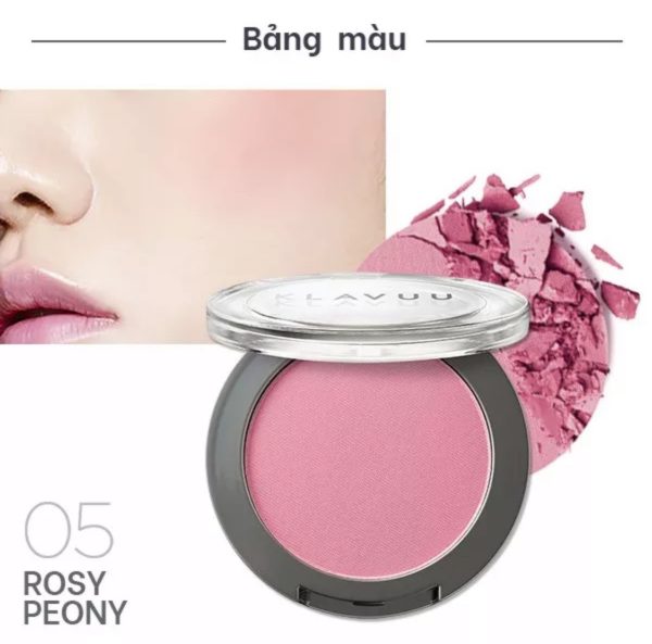 Phấn Má Hồng Klavuu Urban Pearlsation Natural Powder Blusher 05 ROSY PEONY