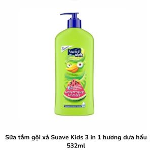 Sữa tắm gội xả Suave Kids 3 in 1 hương dưa hấu 532ml