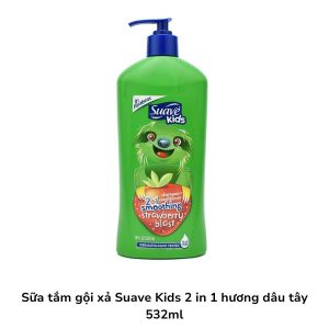 Sữa tắm gội xả Suave Kids hương dâu tây 532ml