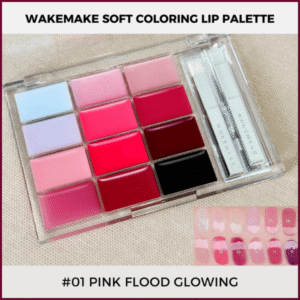 Bảng Son WAKEMAKE Soft Coloring Lip Palette 01 Pink Flood Glowing