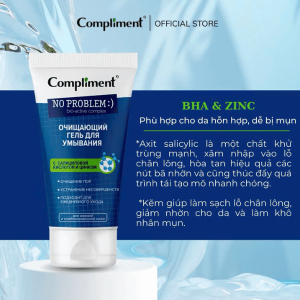 Gel rửa mặt Compliment No Problem_Xanh lá