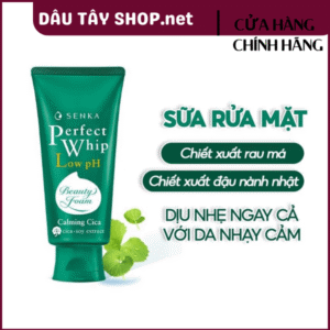 Sữa Rửa Mặt Lành Tính Chiết Xuất Rau Má Senka Perfect Whip Low pH Calming Cica 100g