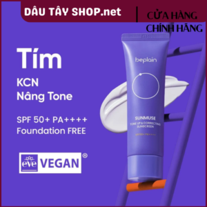 Kem chống nắng cà rốt base tím Beplain Sunmuse filter lai Nâng Tone & Hiệu chỉnh da SPF 50+ PA++++ 50mL