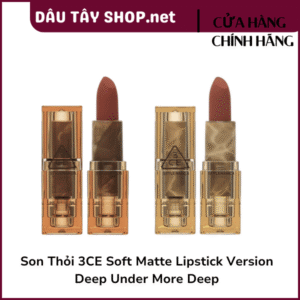 Son Thỏi 3CE Soft Matte Lipstick Version Deep Under More Deep